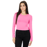 Long Sleeve Ribbed Crop Shirt - Denny's