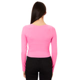 Long Sleeve Ribbed Crop Shirt - Denny's