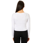 Long Sleeve Ribbed Crop Shirt - Denny's