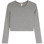 Long Sleeve Ribbed Crop Shirt - Denny's