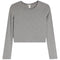 Long Sleeve Ribbed Crop Shirt - Denny's