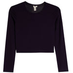 Long Sleeve Ribbed Crop Shirt - Denny's