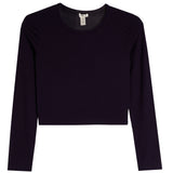 Long Sleeve Ribbed Crop Shirt - Denny's
