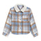 Sherpa Collar Plaid Shacket - Denny's