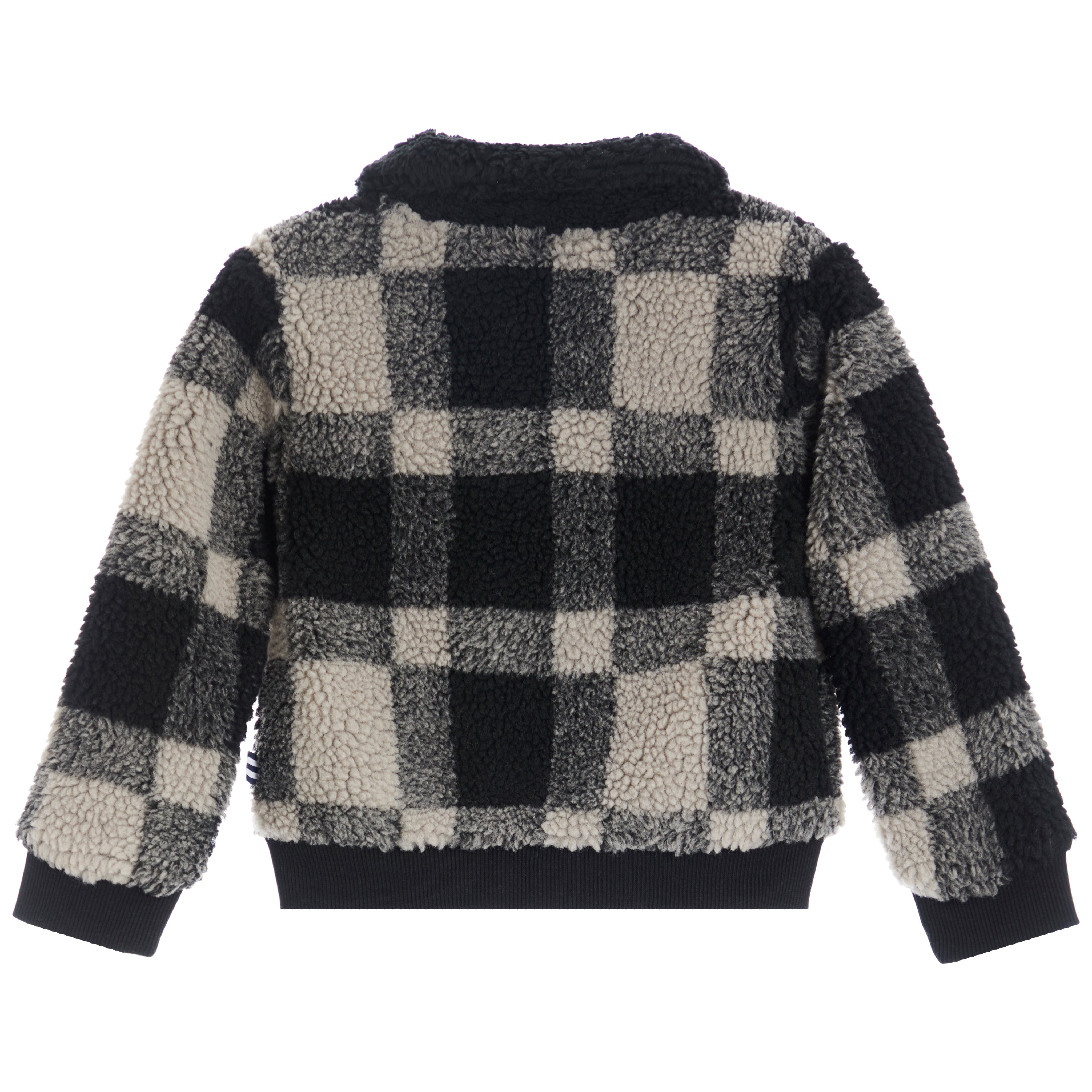 Fuzzy Plaid Bomber Jacket - Denny's