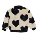 Faux Fur Hearts Bomber - Denny's