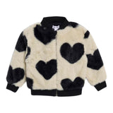 Faux Fur Hearts Bomber - Denny's