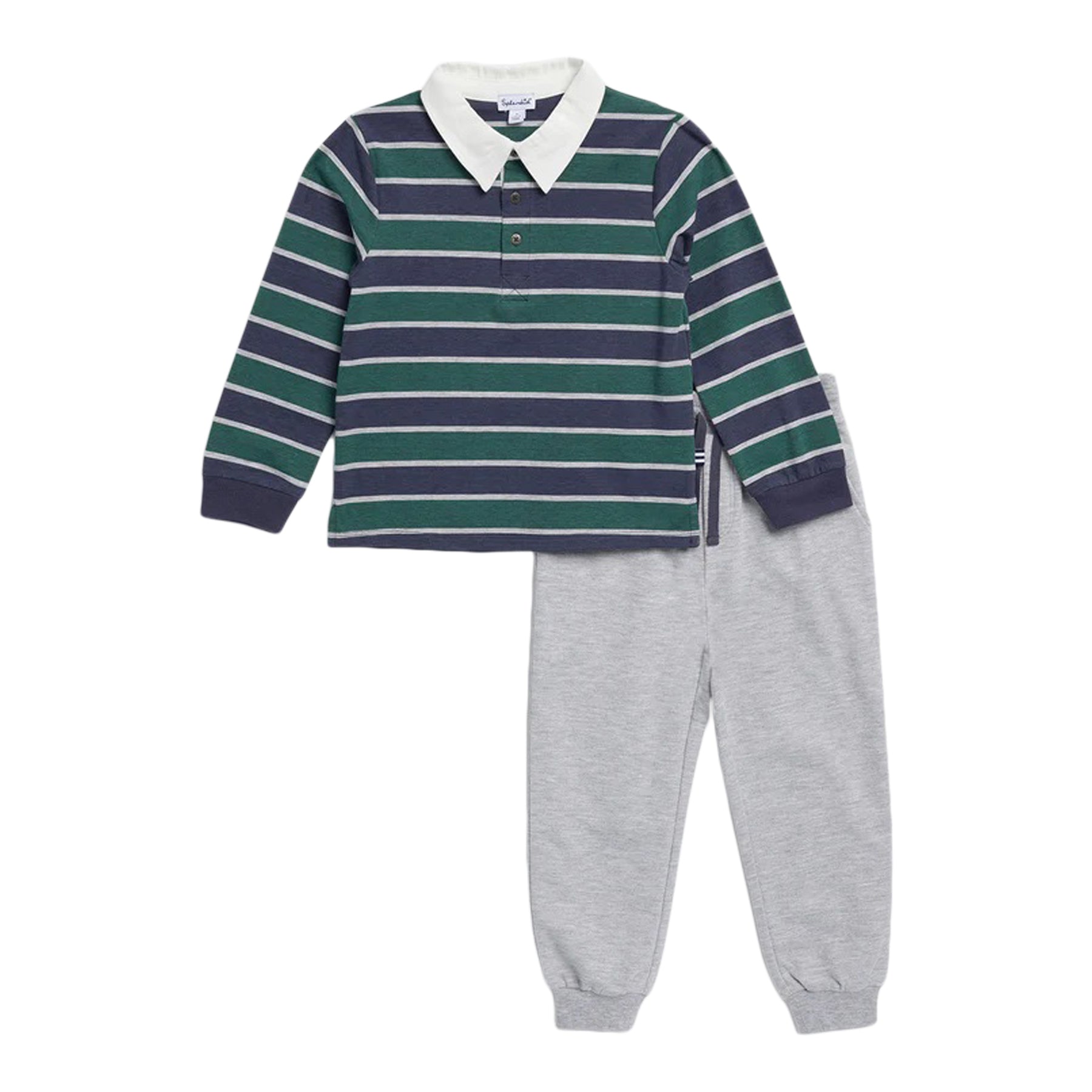 Preppy Stripe Polo Pant Set - Denny's