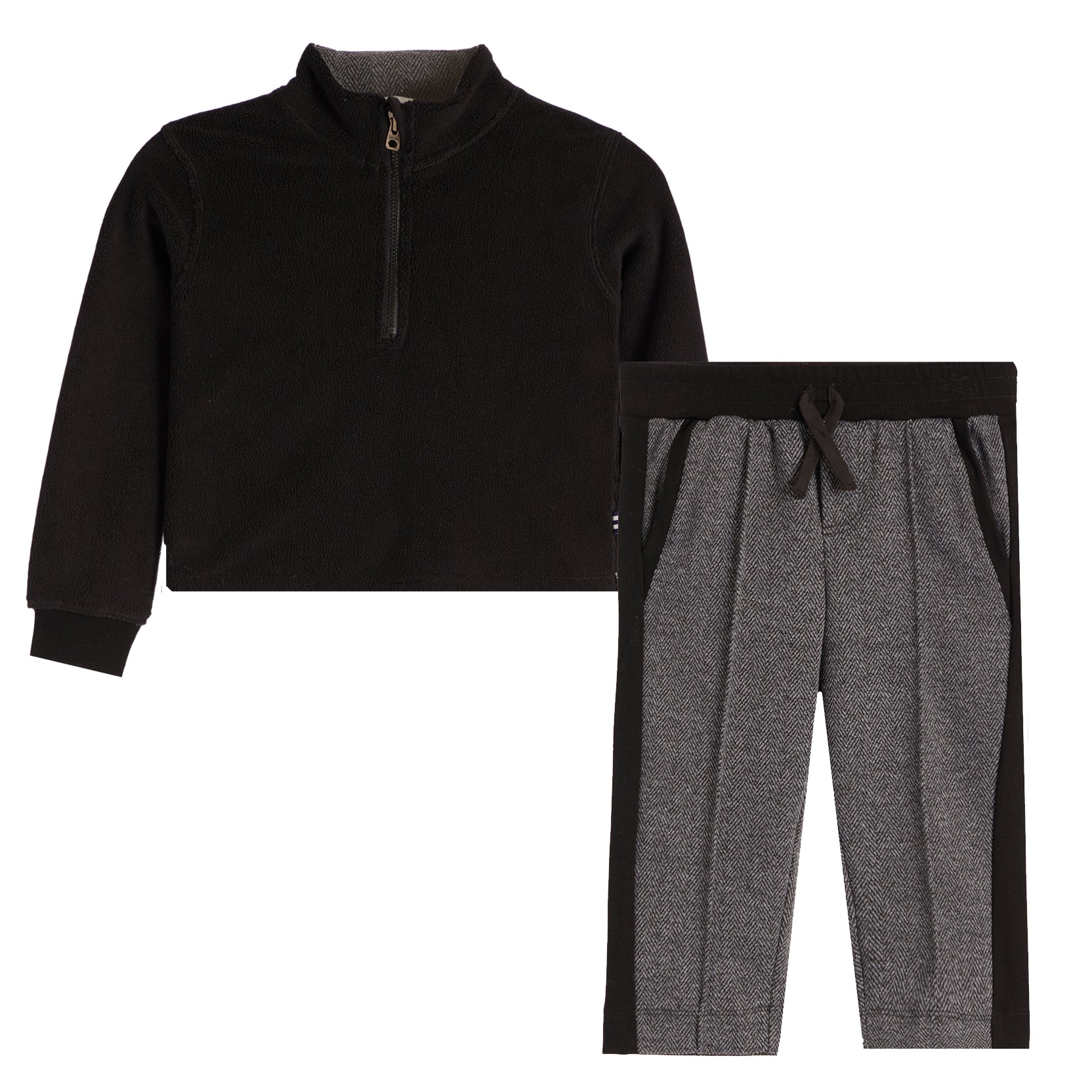 Herringbone 1/4 Zip Pant Set - Denny's