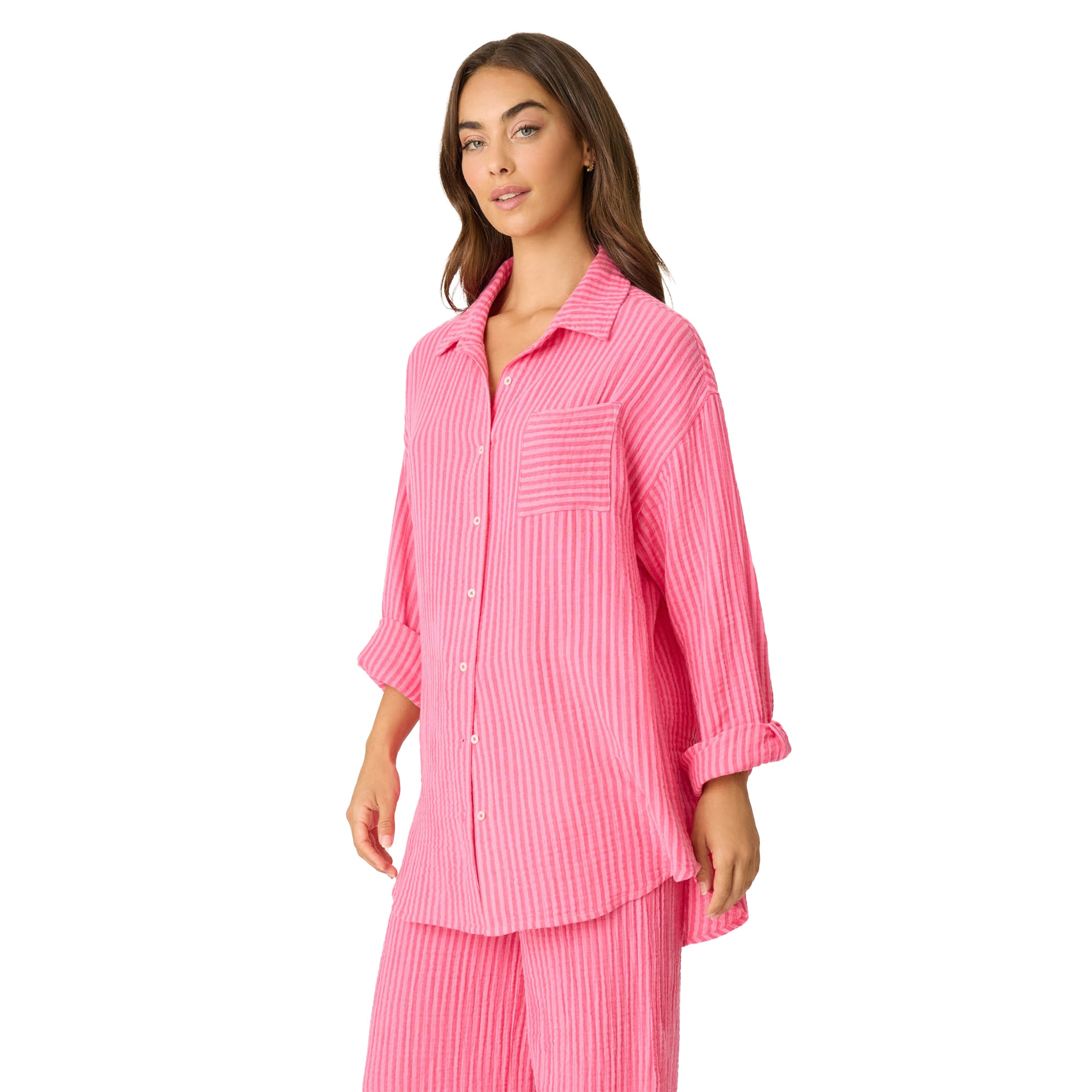 Back From The Beach Stripe L/S Top - Denny's