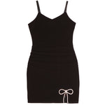Ruby Dress With Silver Bow - Denny's