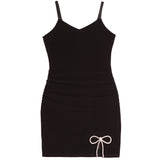Ruby Dress With Silver Bow - Denny's