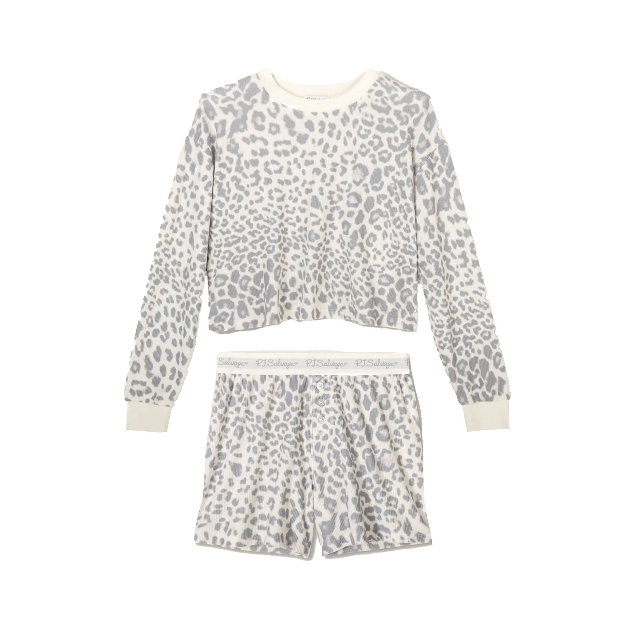 Leopard Boyfriend Boxer and Crew PJ Set - Denny's