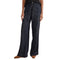 Dark indigo wide-leg jeans with a drawstring waist