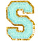 S Varsity Chenille Letter Sticker Patch - Denny's