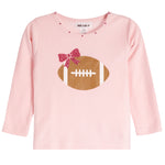 Glitter Bow Football Thermal - Denny's