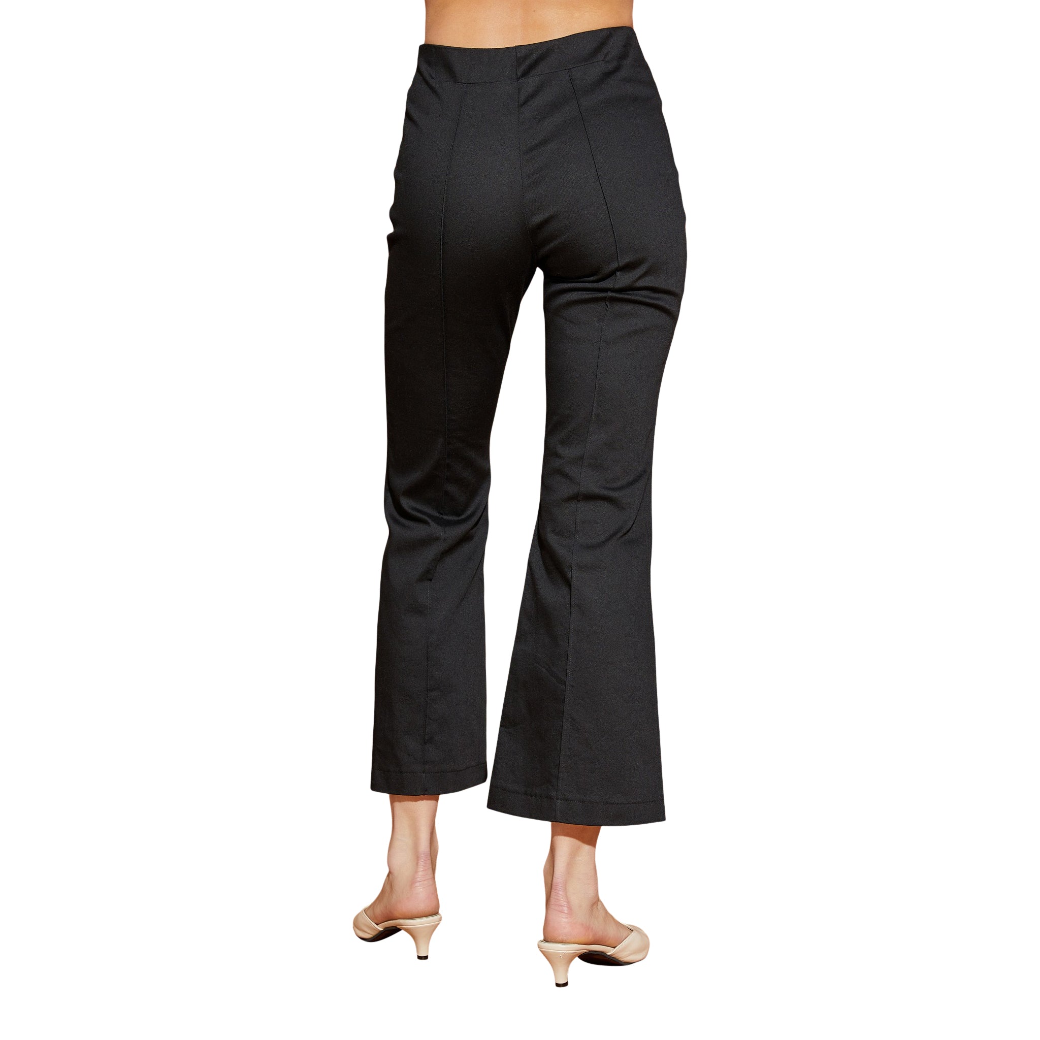Side Zip Crop Flare - Denny's