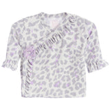 3pc Ruffle Kimono Leopard Lavendar Splatt Set - Denny's
