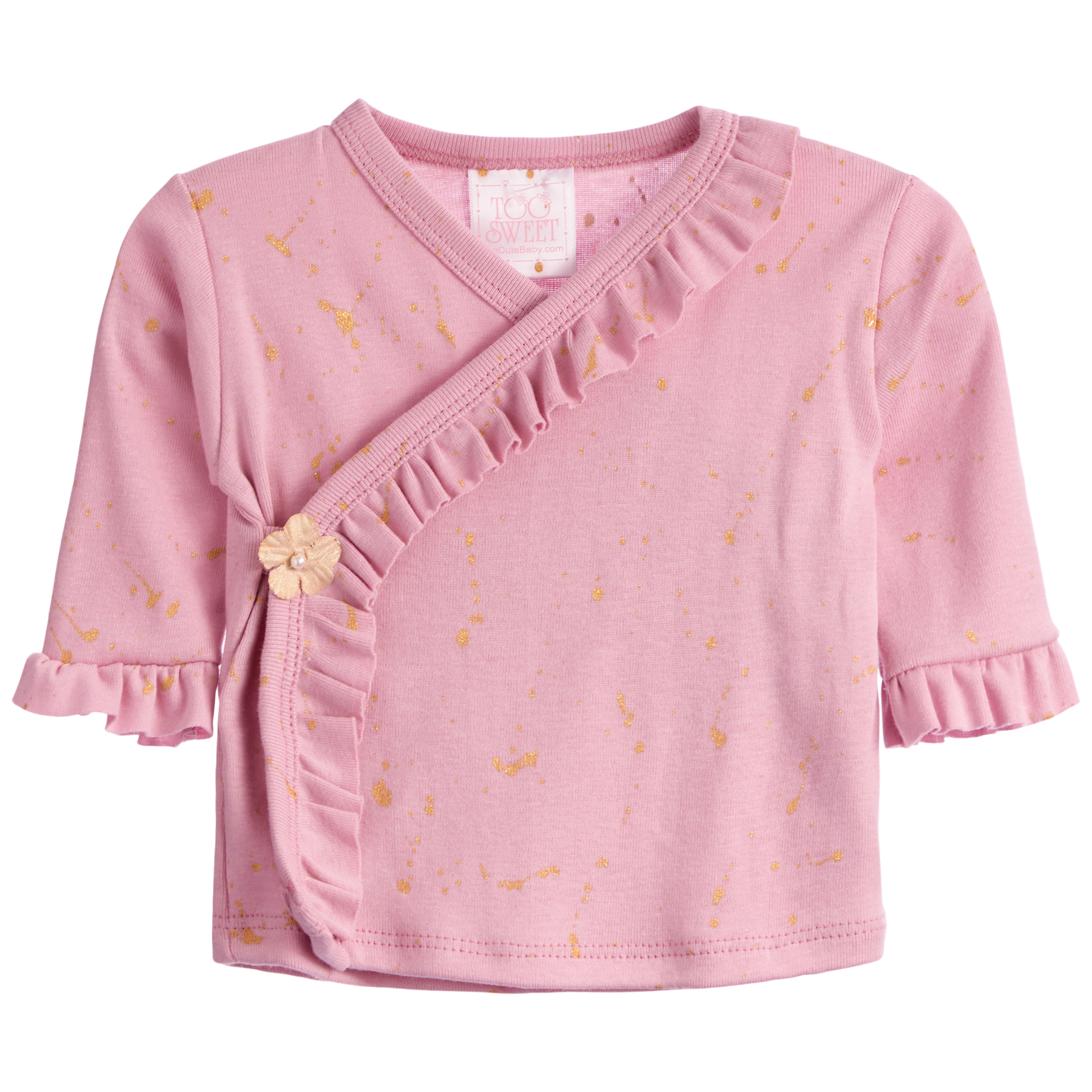 3pc Gold Splatt Ruffle Kimono Set - Denny's