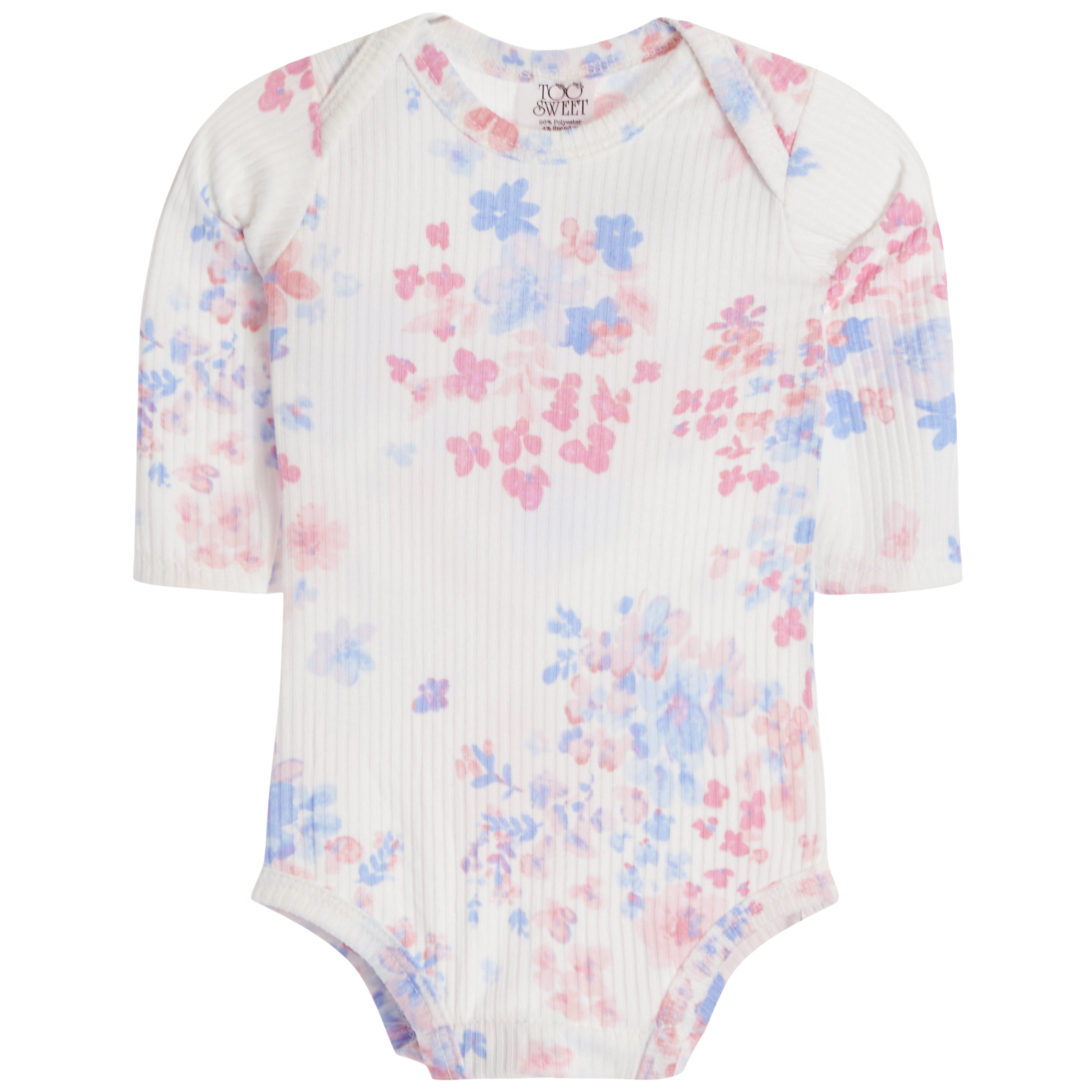 2pc Blue Creme Floral Onesie Set - Denny's