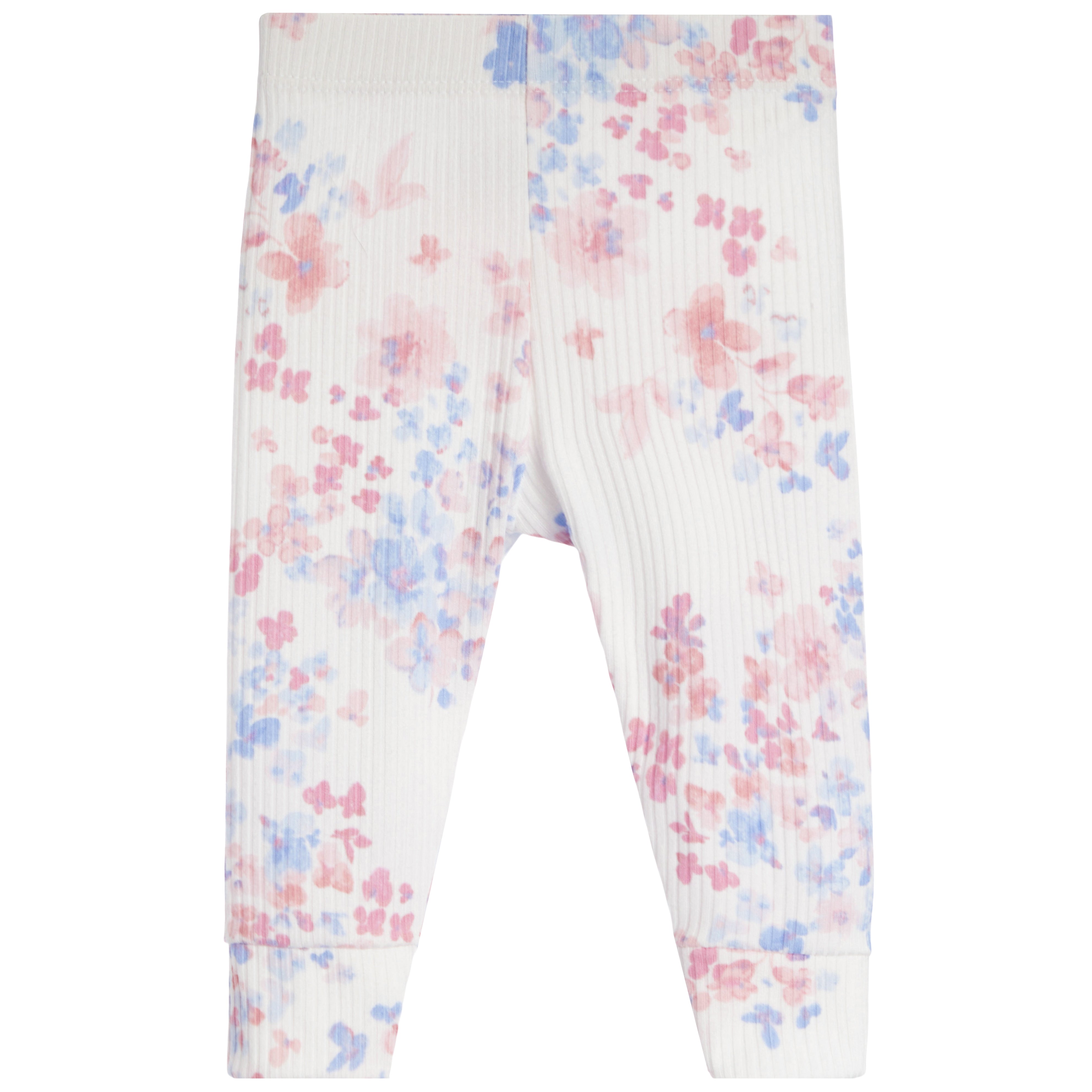 2pc Blue Creme Floral Onesie Set - Denny's