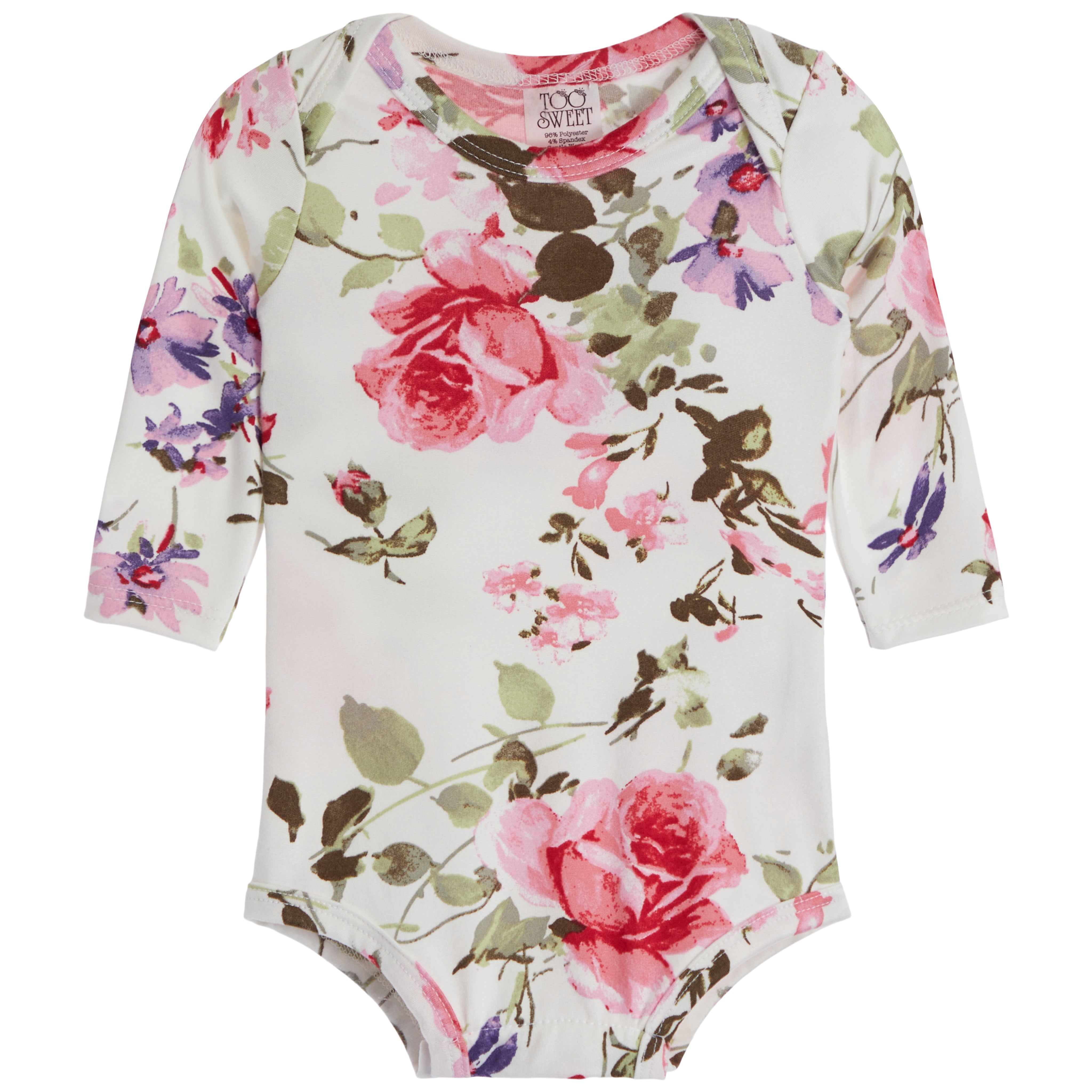 2pc Creme Floral Onesie Set - Denny's