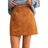 Suede Mini Skirt