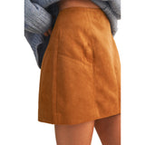 Suede Mini Skirt