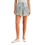 Floral Lace Up Mini Skirt