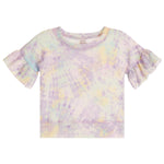 Ruffle Tie Dye Waffle Sweatshirt - Denny's