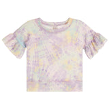 Ruffle Tie Dye Waffle Sweatshirt - Denny's