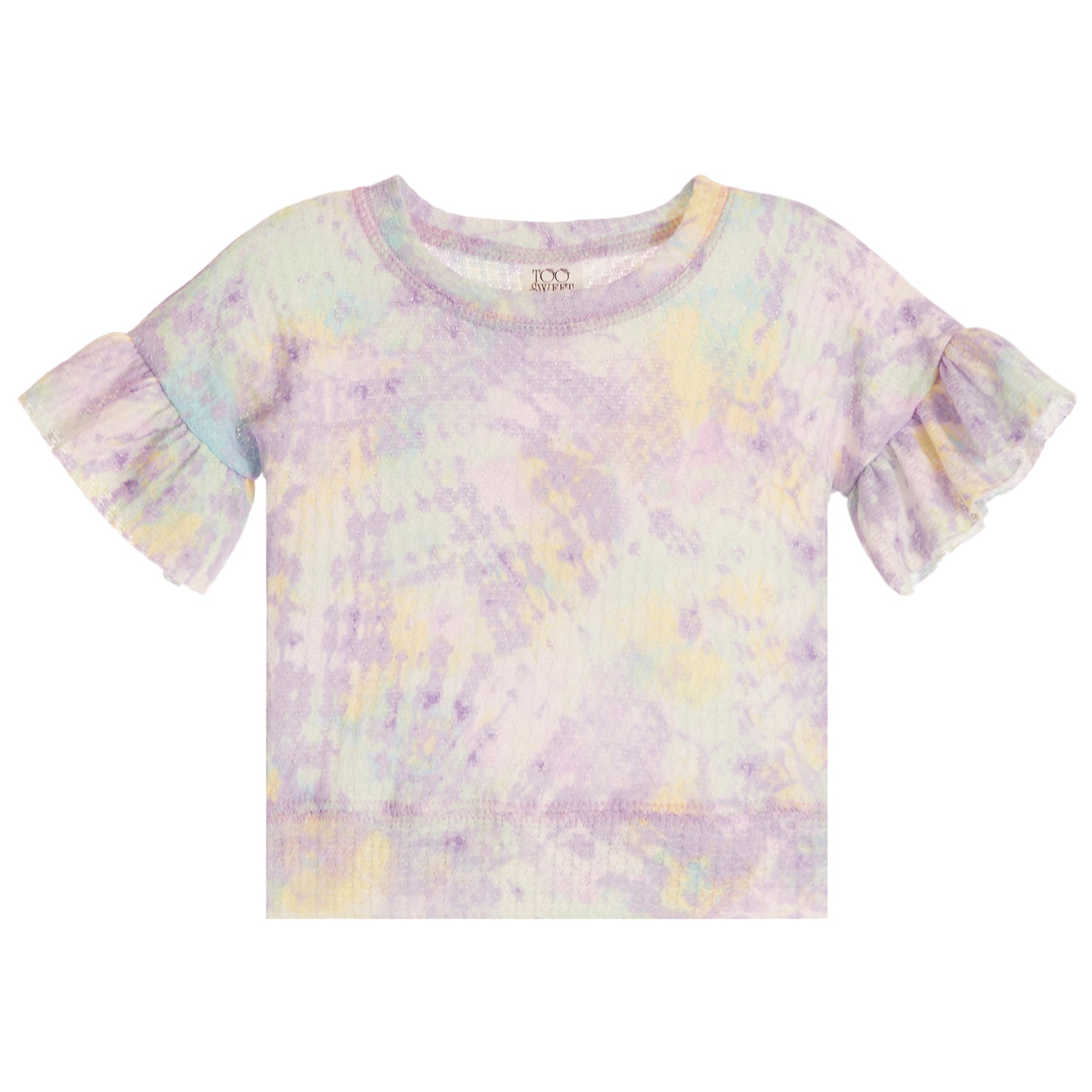 Ruffle Tie Dye Waffle Sweatshirt - Denny's