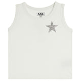 Silver Sequin Star Ribbed Tank