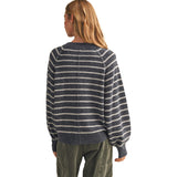 Stripe Henley Sweater