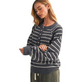 Stripe Henley Sweater