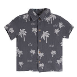 Printed Palm Gauze Short Set