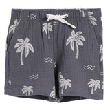 Printed Palm Gauze Short Set