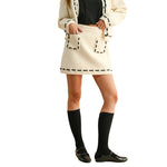 Whipstitch Mini Skirt - Denny's