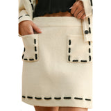 Whipstitch Mini Skirt - Denny's