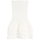 Sage Smock Dress With Ribbon
