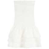 Sage Smock Dress With Ribbon