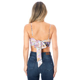 Sasha Blue Retro Swirl Tube Top - Denny's