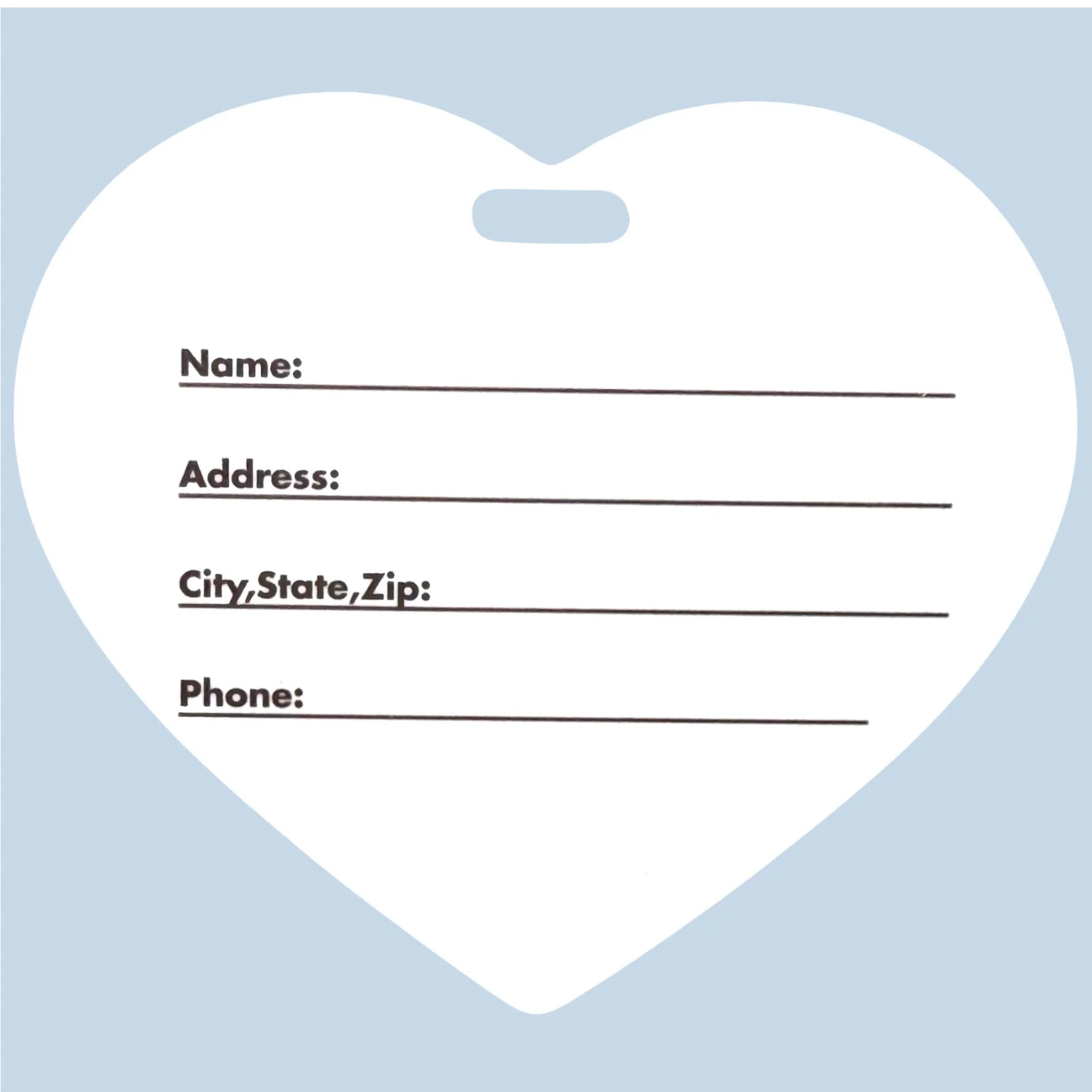 Blue Spirit Heart Bag Tag - Denny's