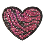 Zebra Print Heart Sticker - Denny's