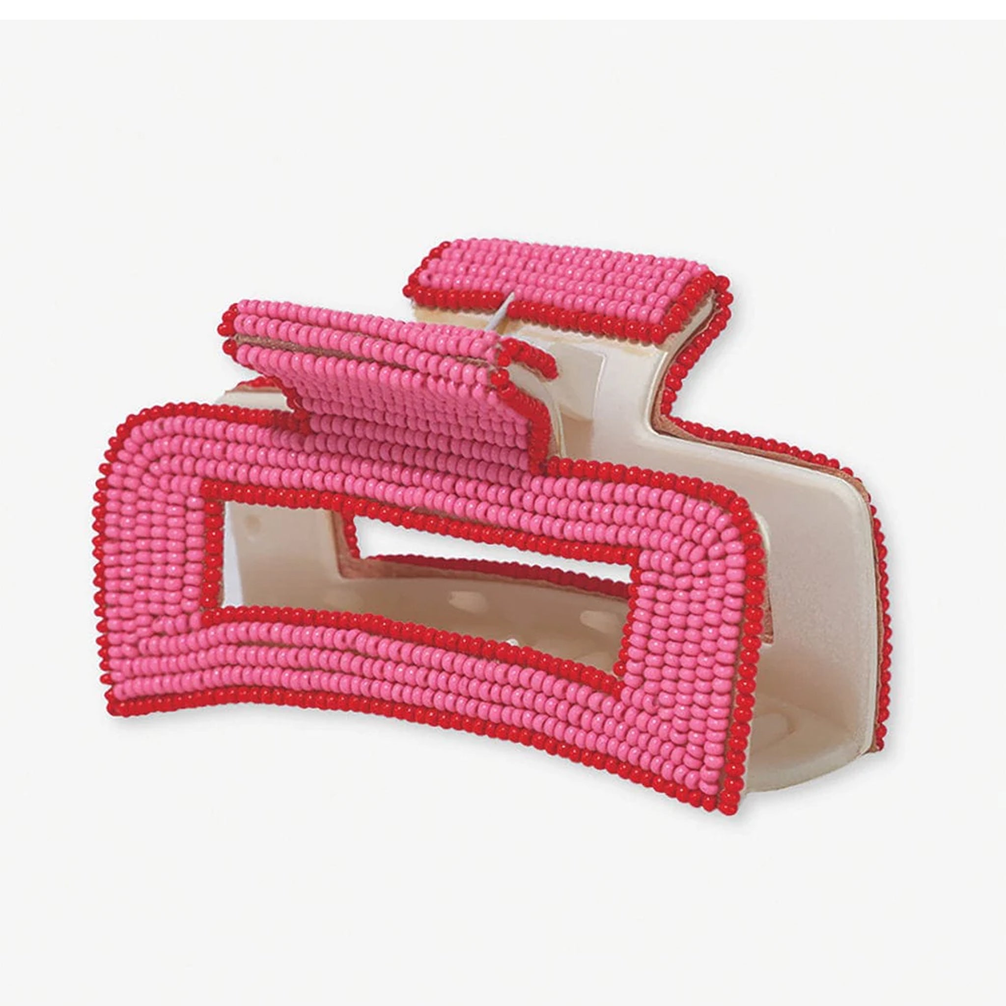 Lola Beaded Pink Claw Clip - Denny's