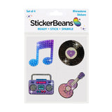 The I Love Music Set of 4 Stickers - Denny's