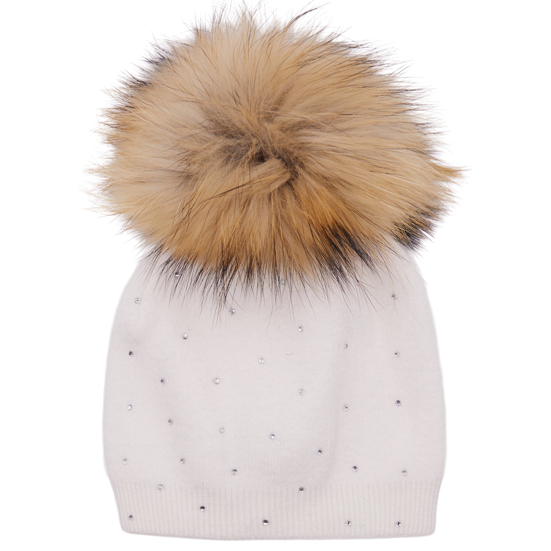 Sparkle Knit Fur Pom Baby Hat - Denny's