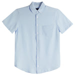 Seersucker Short Sleeve Button Down Shirt - Denny's