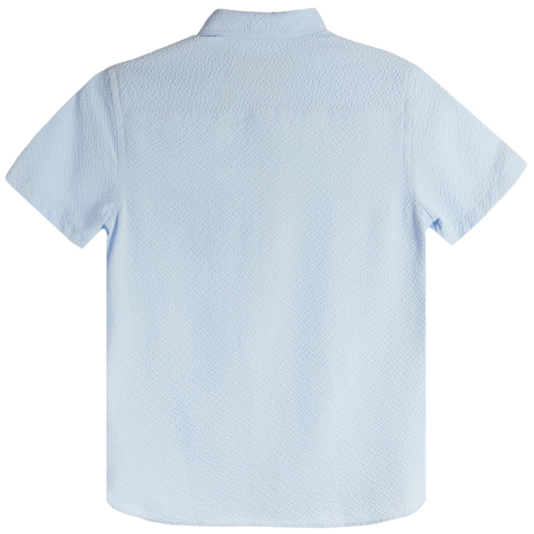 Seersucker Short Sleeve Button Down Shirt - Denny's