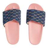 Sequin Denim Print Slides